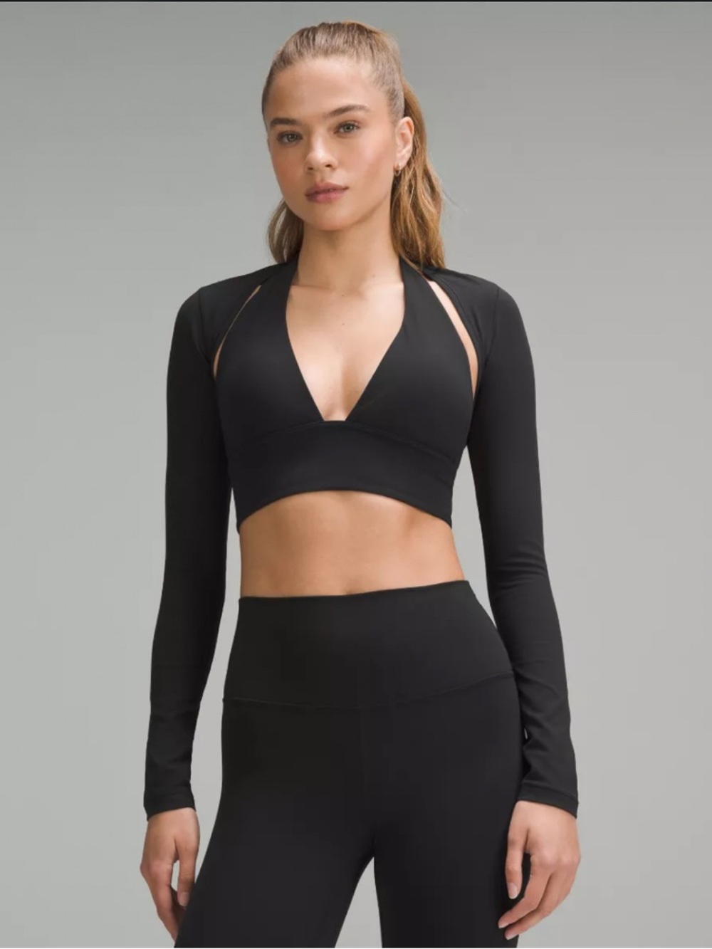 LULULEMON Nulu Long-Sleeve Yoga Shrug - Black - Size 6